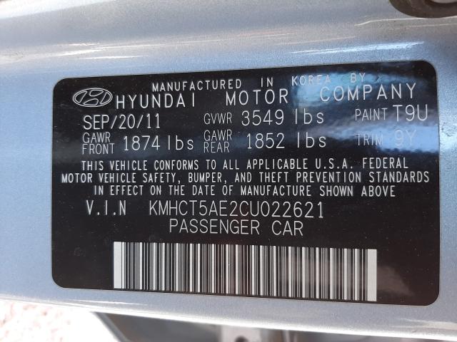 Photo 9 VIN: KMHCT5AE2CU022621 - HYUNDAI ACCENT L 