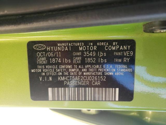 Photo 9 VIN: KMHCT5AE2CU026152 - HYUNDAI ACCENT GLS 