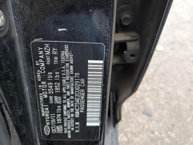 Photo 11 VIN: KMHCT5AE2CU029178 - HYUNDAI ACCENT 