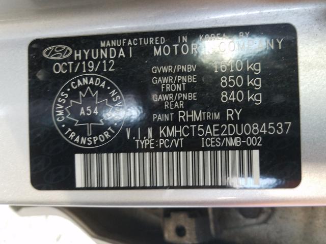 Photo 9 VIN: KMHCT5AE2DU084537 - HYUNDAI ACCENT GLS 