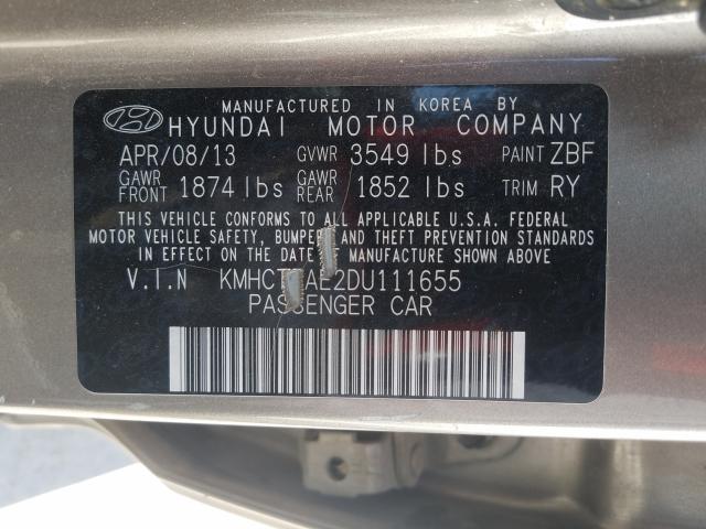 Photo 9 VIN: KMHCT5AE2DU111655 - HYUNDAI ACCENT GLS 