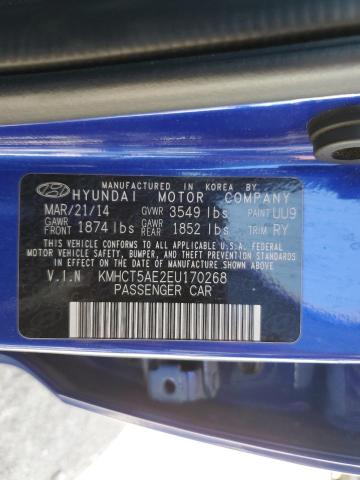 Photo 12 VIN: KMHCT5AE2EU170268 - HYUNDAI ACCENT GLS 