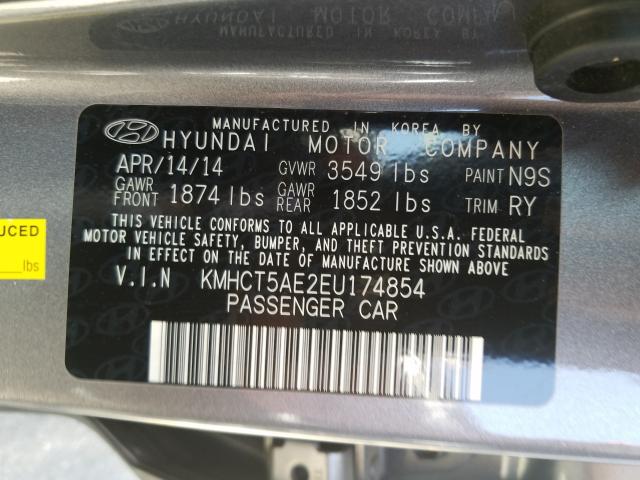 Photo 9 VIN: KMHCT5AE2EU174854 - HYUNDAI ACCENT GLS 