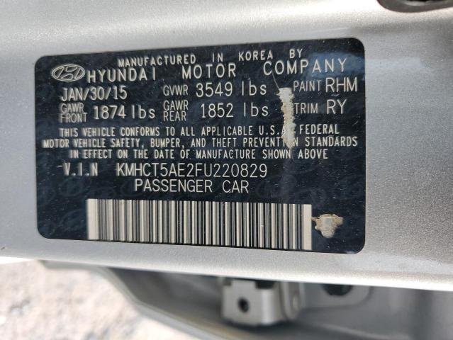 Photo 11 VIN: KMHCT5AE2FU220829 - HYUNDAI ACCENT GS 