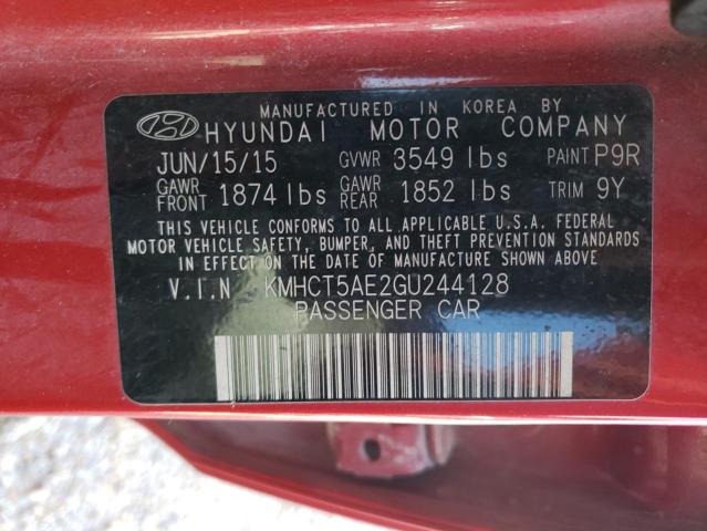 Photo 11 VIN: KMHCT5AE2GU244128 - HYUNDAI ACCENT 