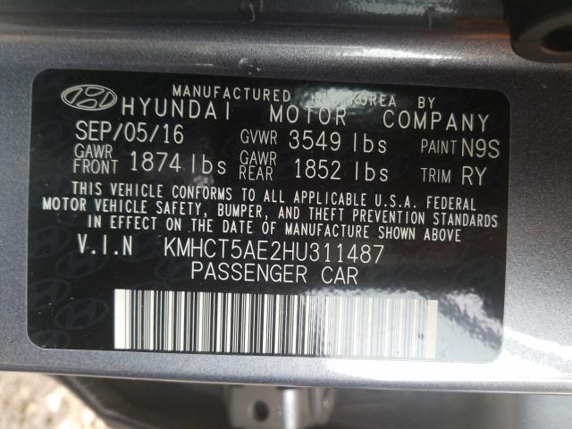 Photo 9 VIN: KMHCT5AE2HU311487 - HYUNDAI ACCENT SE 