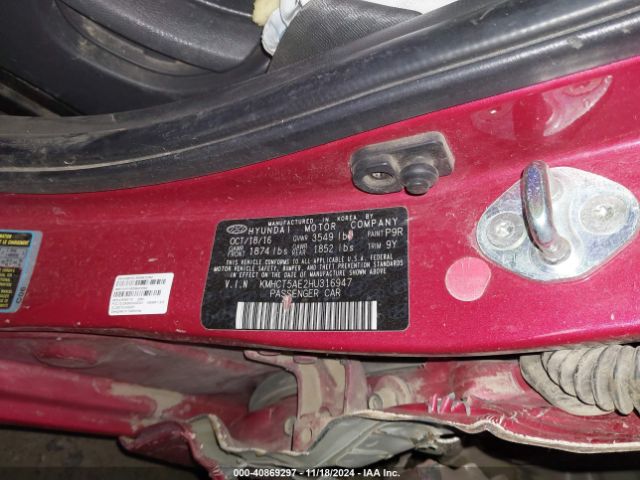 Photo 8 VIN: KMHCT5AE2HU316947 - HYUNDAI ACCENT 