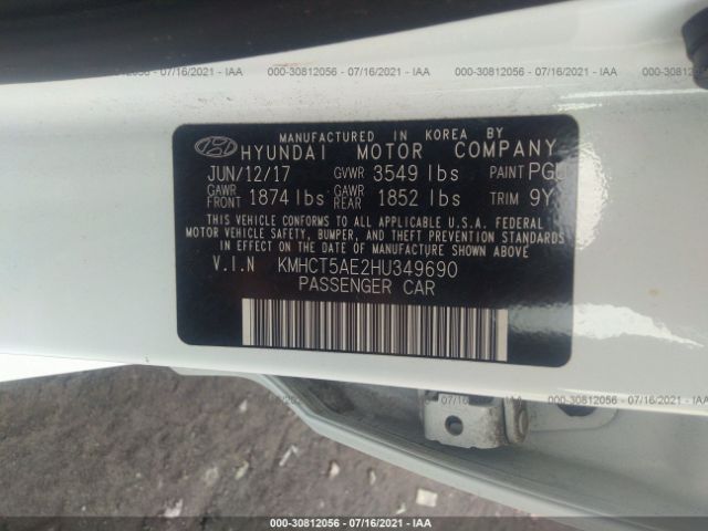 Photo 8 VIN: KMHCT5AE2HU349690 - HYUNDAI ACCENT 