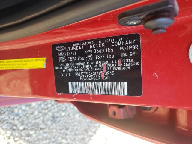 Photo 9 VIN: KMHCT5AE3CU000949 - HYUNDAI ACCENT GLS 