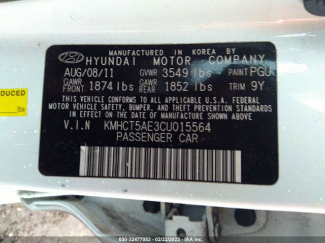 Photo 8 VIN: KMHCT5AE3CU015564 - HYUNDAI ACCENT 