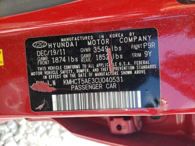 Photo 9 VIN: KMHCT5AE3CU040531 - HYUNDAI ACCENT GLS 