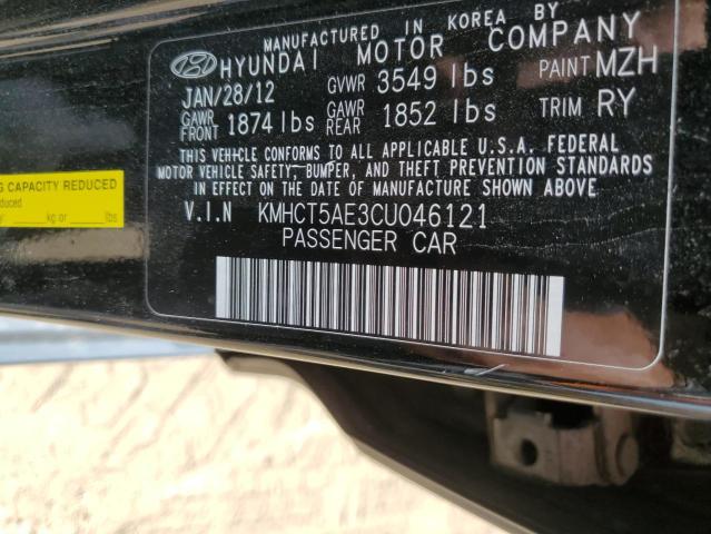 Photo 11 VIN: KMHCT5AE3CU046121 - HYUNDAI ACCENT GLS 