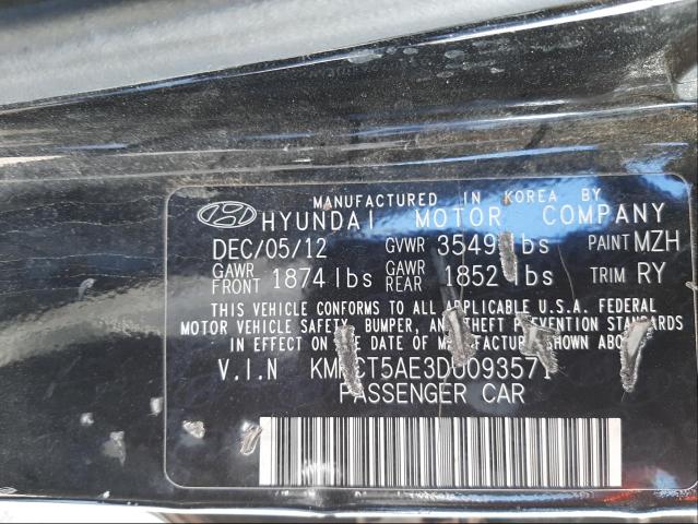 Photo 9 VIN: KMHCT5AE3DU093571 - HYUNDAI ACCENT 