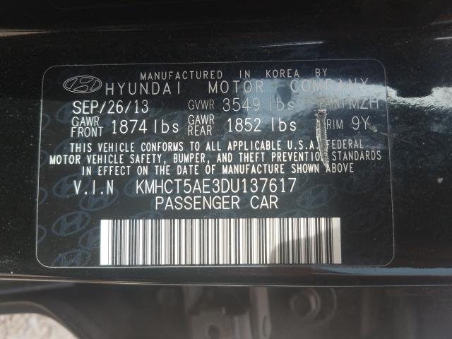 Photo 9 VIN: KMHCT5AE3DU137617 - HYUNDAI ACCENT GLS 