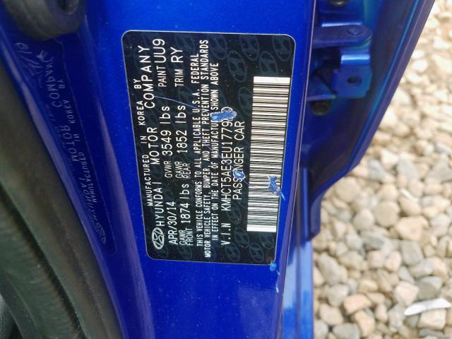 Photo 9 VIN: KMHCT5AE3EU177990 - HYUNDAI ACCENT 