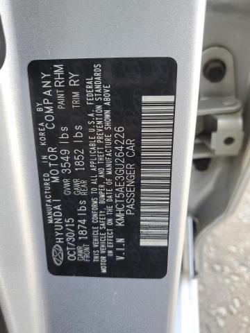 Photo 11 VIN: KMHCT5AE3GU264226 - HYUNDAI ACCENT SE 