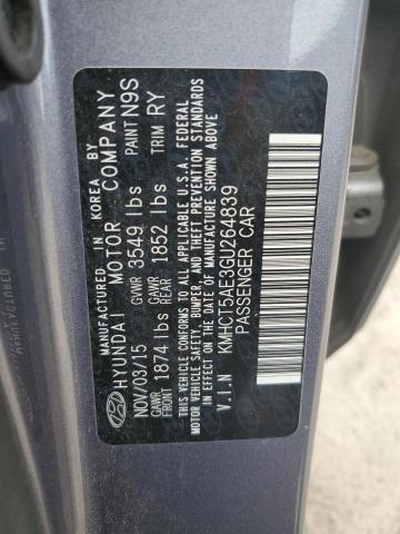 Photo 11 VIN: KMHCT5AE3GU264839 - HYUNDAI ACCENT 