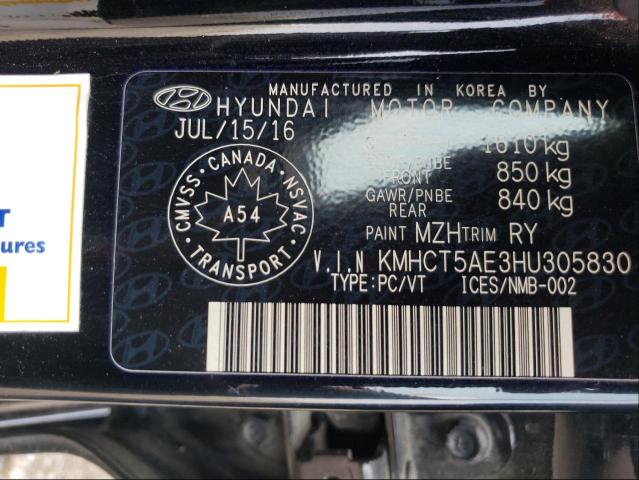 Photo 9 VIN: KMHCT5AE3HU305830 - HYUNDAI ACCENT SE 