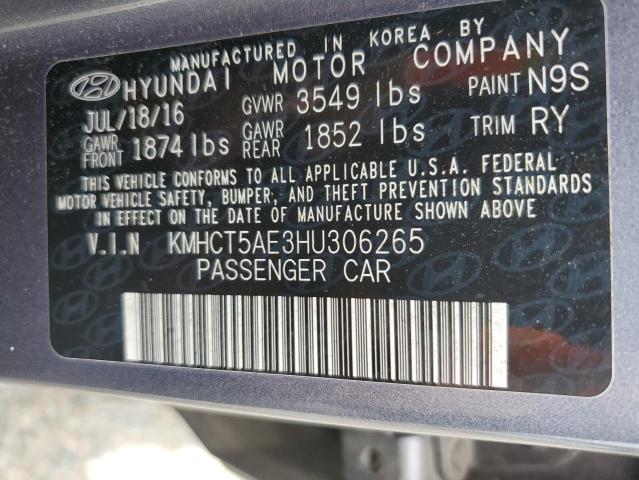 Photo 11 VIN: KMHCT5AE3HU306265 - HYUNDAI ACCENT 