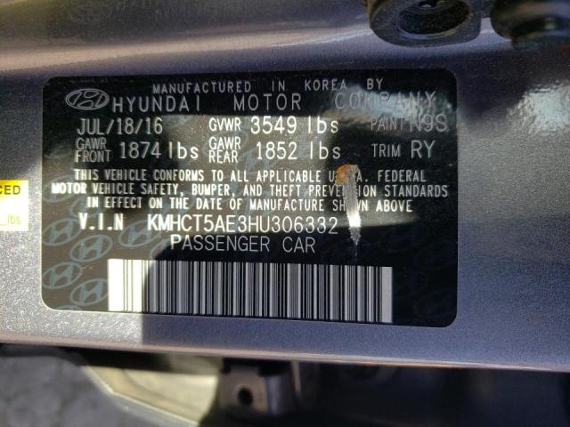 Photo 9 VIN: KMHCT5AE3HU306332 - HYUNDAI ACCENT SE 