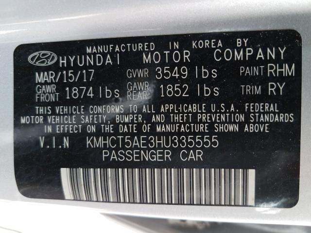 Photo 9 VIN: KMHCT5AE3HU335555 - HYUNDAI ACCENT SE 