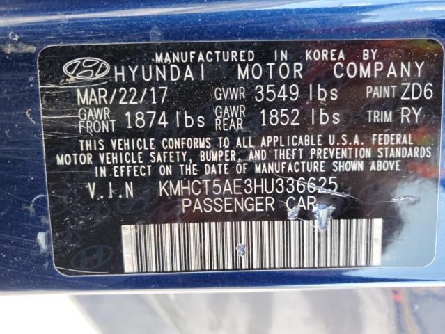 Photo 12 VIN: KMHCT5AE3HU336625 - HYUNDAI ACCENT SE 