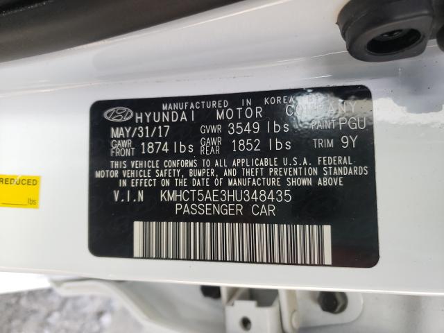 Photo 9 VIN: KMHCT5AE3HU348435 - HYUNDAI ACCENT SE 