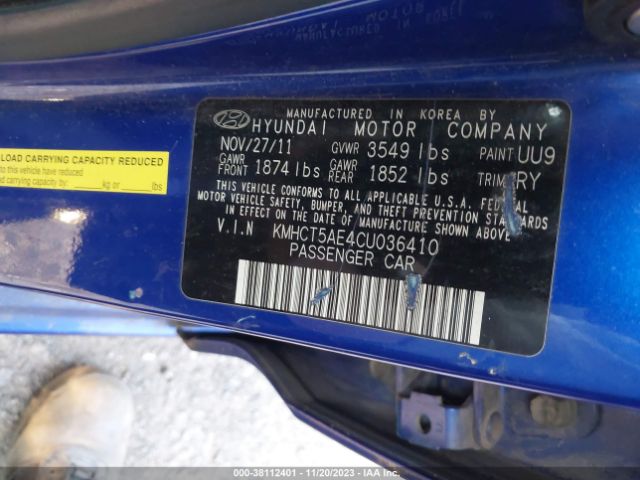 Photo 8 VIN: KMHCT5AE4CU036410 - HYUNDAI ACCENT 