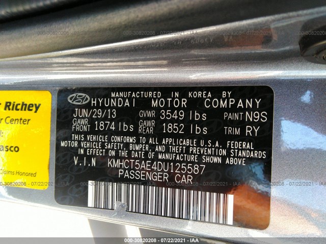 Photo 8 VIN: KMHCT5AE4DU125587 - HYUNDAI ACCENT 