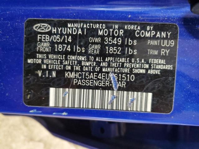 Photo 11 VIN: KMHCT5AE4EU161510 - HYUNDAI ACCENT 