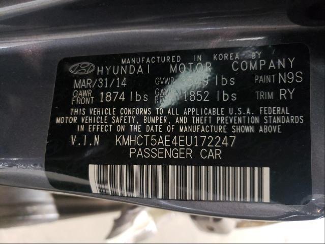 Photo 9 VIN: KMHCT5AE4EU172247 - HYUNDAI ACCENT GLS 