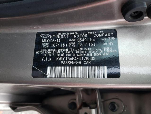 Photo 11 VIN: KMHCT5AE4EU178503 - HYUNDAI ACCENT 