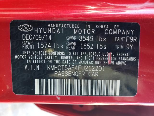 Photo 9 VIN: KMHCT5AE4FU212201 - HYUNDAI ACCENT GS 