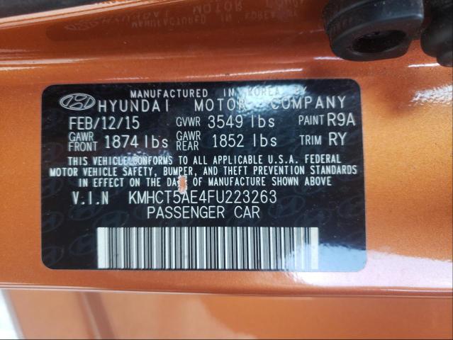 Photo 9 VIN: KMHCT5AE4FU223263 - HYUNDAI ACCENT GS 