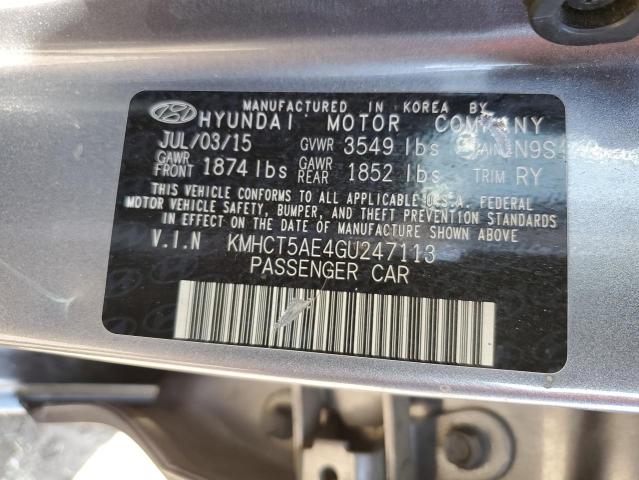 Photo 9 VIN: KMHCT5AE4GU247113 - HYUNDAI ACCENT SE 