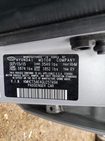 Photo 9 VIN: KMHCT5AE4GU257494 - HYUNDAI ACCENT SE 