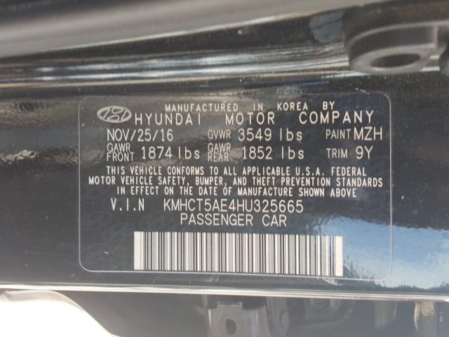 Photo 9 VIN: KMHCT5AE4HU325665 - HYUNDAI ACCENT SE 