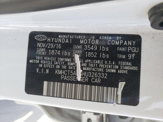 Photo 9 VIN: KMHCT5AE4HU326332 - HYUNDAI ACCENT SE 