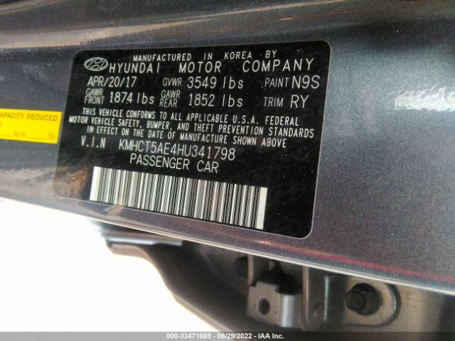 Photo 8 VIN: KMHCT5AE4HU341798 - HYUNDAI ACCENT 