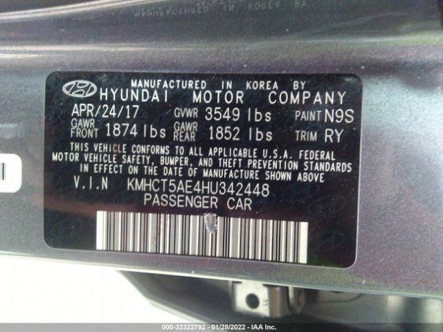 Photo 8 VIN: KMHCT5AE4HU342448 - HYUNDAI ACCENT 