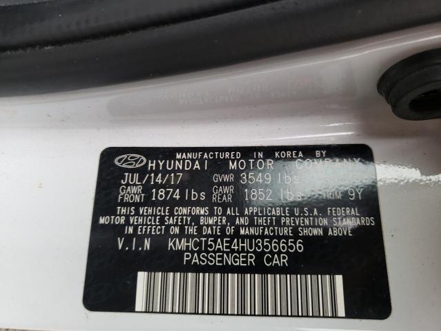 Photo 9 VIN: KMHCT5AE4HU356656 - HYUNDAI ACCENT SE 