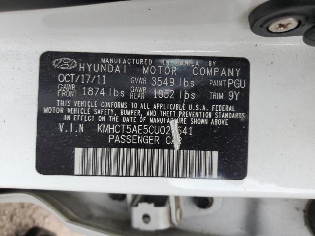 Photo 11 VIN: KMHCT5AE5CU028641 - HYUNDAI ACCENT GLS 