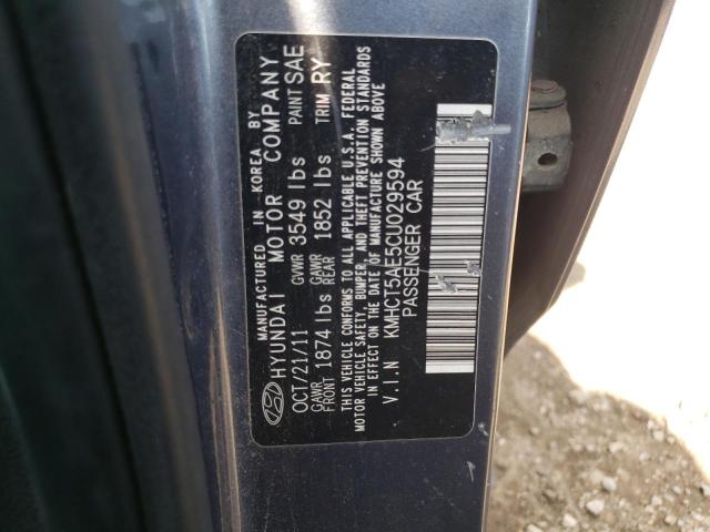 Photo 11 VIN: KMHCT5AE5CU029594 - HYUNDAI ACCENT GLS 