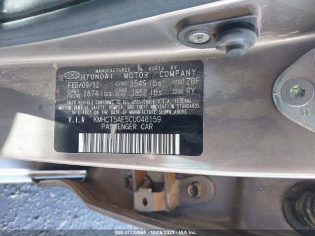 Photo 8 VIN: KMHCT5AE5CU048159 - HYUNDAI ACCENT 