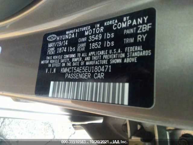 Photo 8 VIN: KMHCT5AE5EU180471 - HYUNDAI ACCENT 