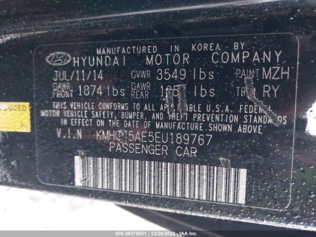 Photo 8 VIN: KMHCT5AE5EU189767 - HYUNDAI ACCENT 