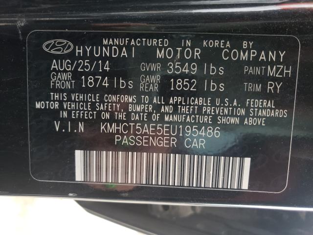 Photo 9 VIN: KMHCT5AE5EU195486 - HYUNDAI ACCENT GLS 