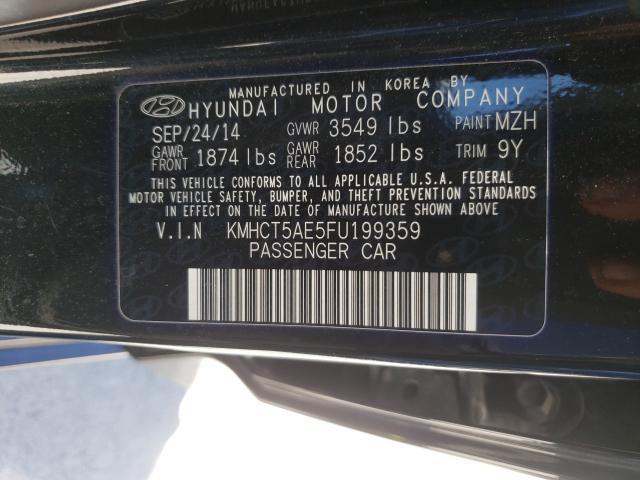 Photo 9 VIN: KMHCT5AE5FU199359 - HYUNDAI ACCENT GS 