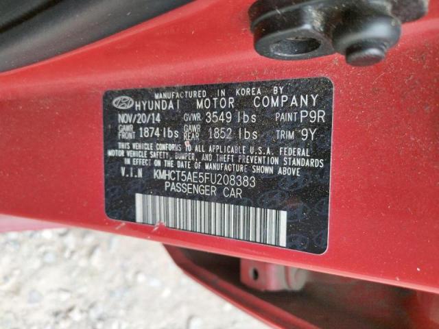 Photo 9 VIN: KMHCT5AE5FU208383 - HYUNDAI ACCENT GS 