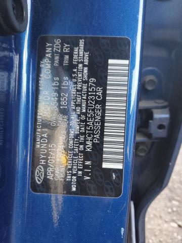 Photo 12 VIN: KMHCT5AE5FU231579 - HYUNDAI ACCENT GS 